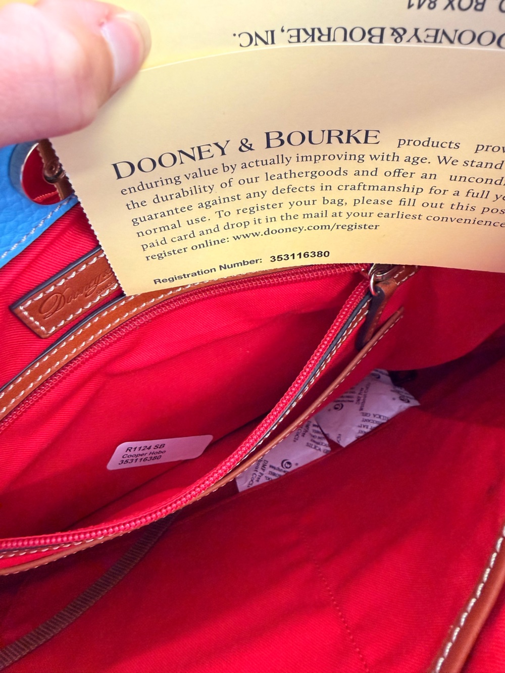 NWT: Dooney & Bourke Cooper Hobo Bag in Sky Blue - Picture 5 of 6